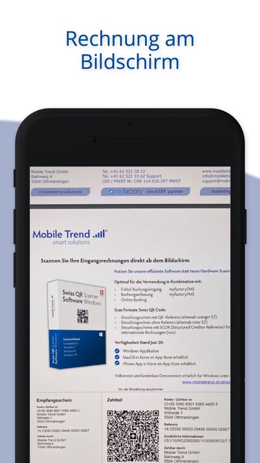 #5. Swiss QR Scanner Tool (iOS) Podle: Mobile Trend GmbH (Switzerland)