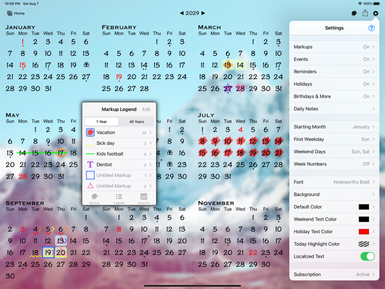 Screenshot #5 pour All-in-One Year Calendar Pro