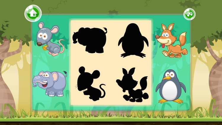 Animals Shadow Puzzle Game - Learn Shape For Kids