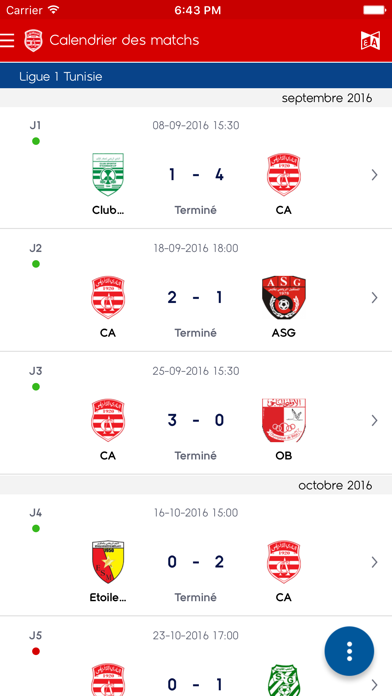 CA Officiel iPhone screenshot 5 - Sports app