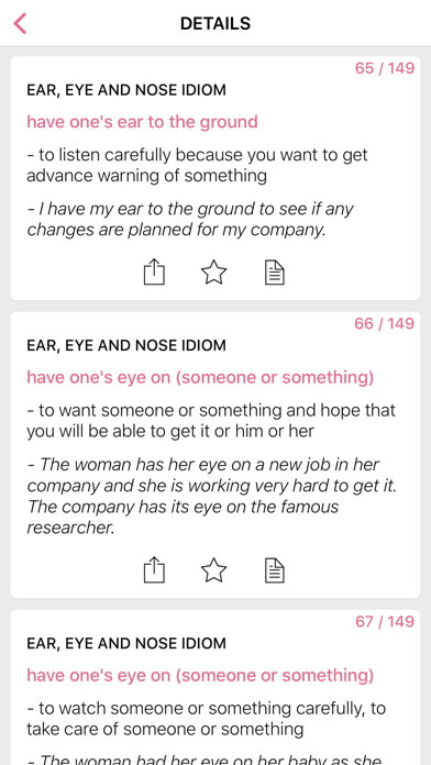 Number Eyes idioms in English Screenshot