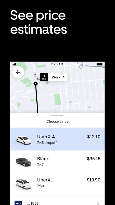 Uber - Request a ride iphone images