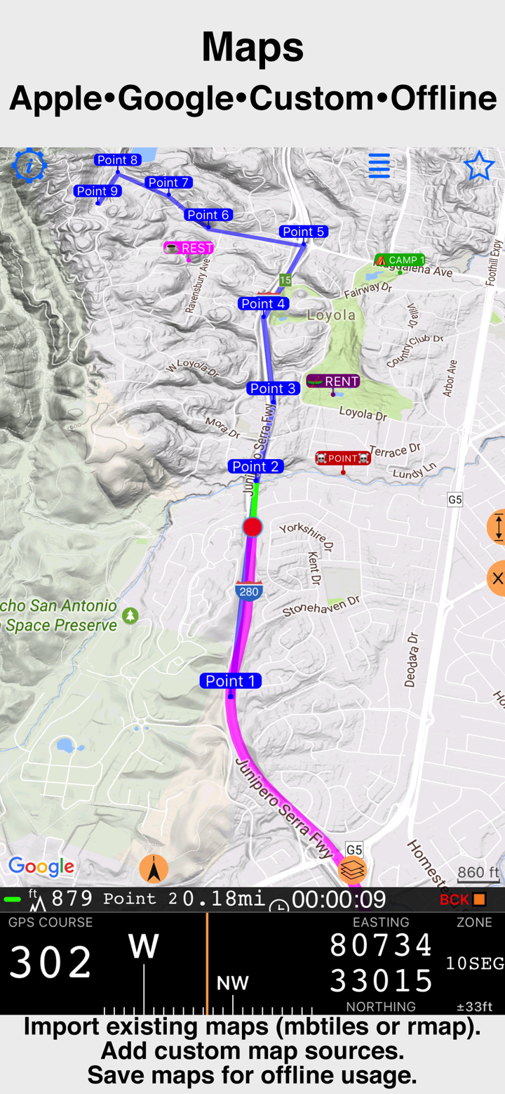 Compass 55. Map & GPS kit. screenshot 5
