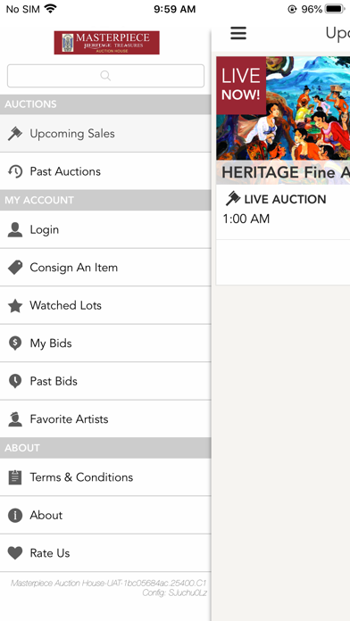 MASTERPIECE Auction Screenshot