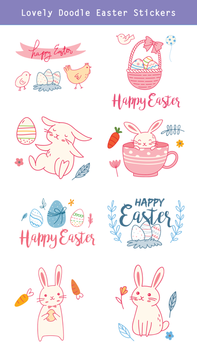 Hand Drawn Easter Day Stickers Screenshot