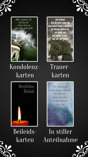 Screenshot von Trauerkarten Beileidskarten Kondolenzkarten TRAUER auf dem iPhone 4