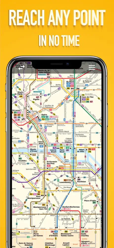 Paris Metro Map.