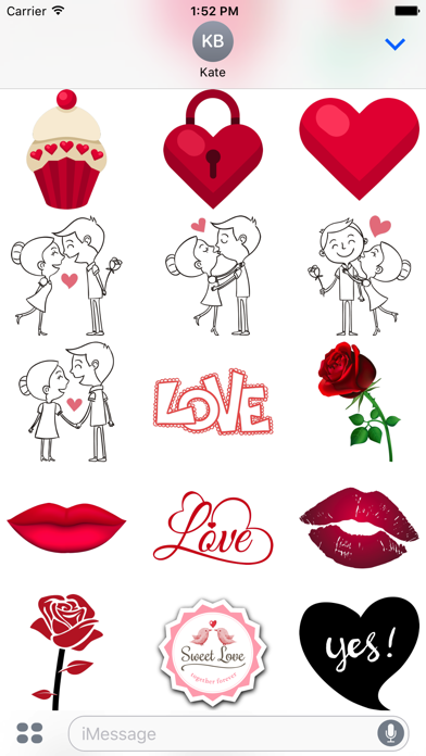 Love Stickers #1 for iMessageのおすすめ画像3