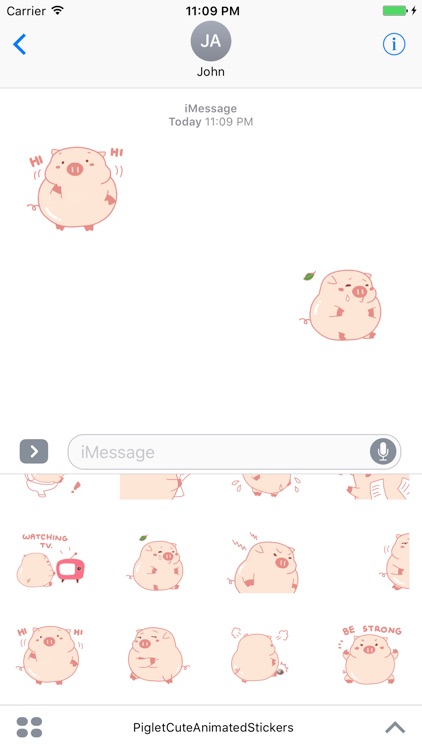 Piglet Cute Animated Stickers