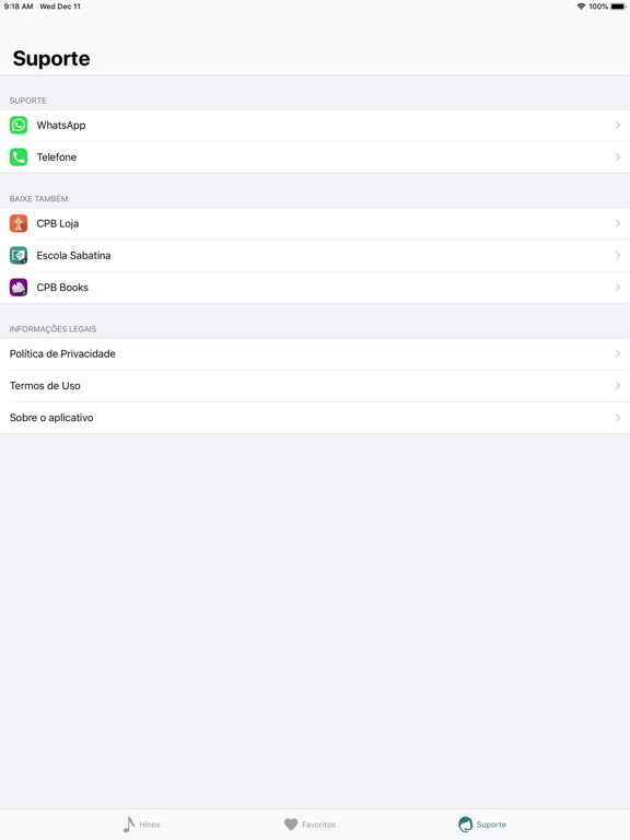 Hinário Adventista do 7º Dia iPad screenshot 4 - Music app