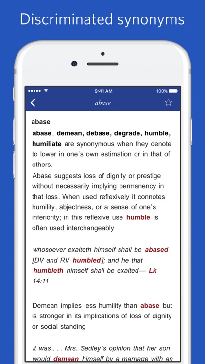 Thesaurus with Discriminated Synonym