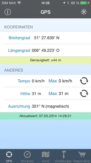 Screenshot von GPS & Maps: Standort Tracker auf dem iPhone 2