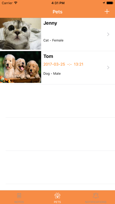 MyPets-Diary app screenshot