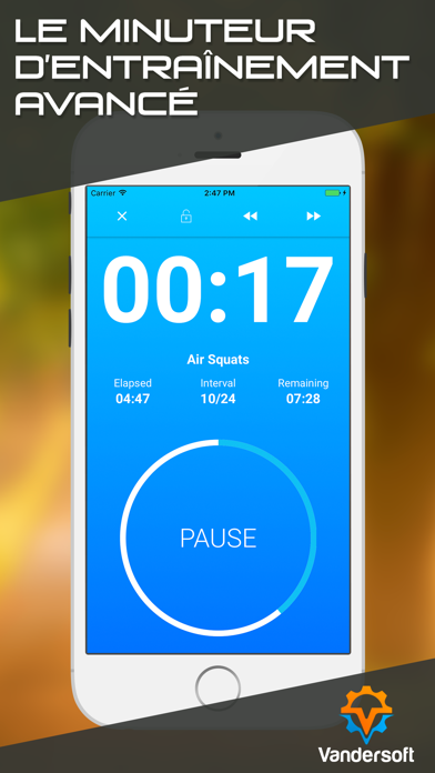 Screenshot #1 pour Interval Timer - Chronomètre Tabata & HIIT