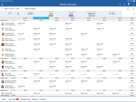 SM 41 - Reflexis One iPad screenshot