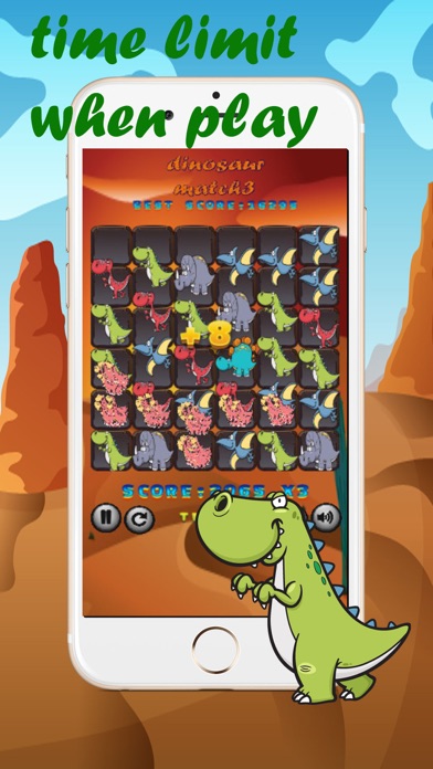 Dinosaur Match3 Games マッチ3 マッチ棒 ミニパズルのおすすめ画像5