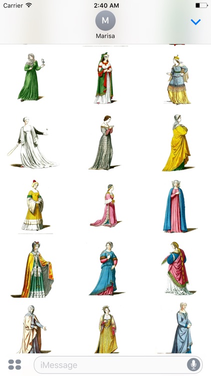 Vintage Medieval Women Stickers screenshot-4