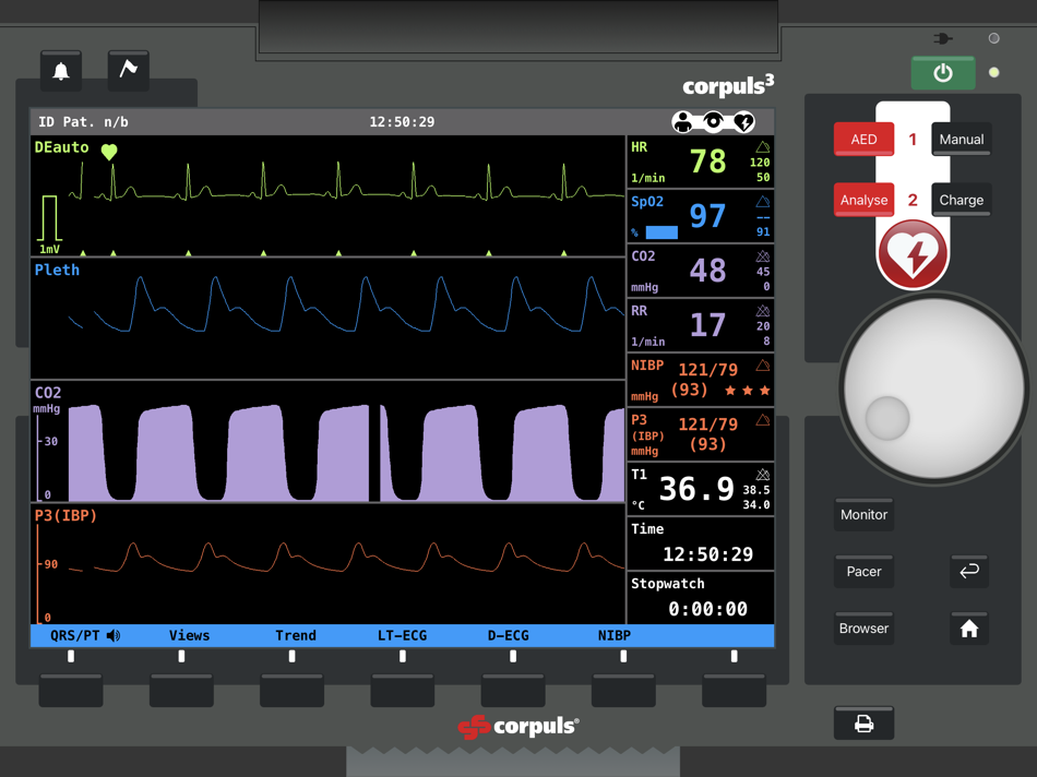 #2. corpuls simulation (iOS) Podle: corpuls GS Elektromedizinische Geräte G. Stemple GmbH