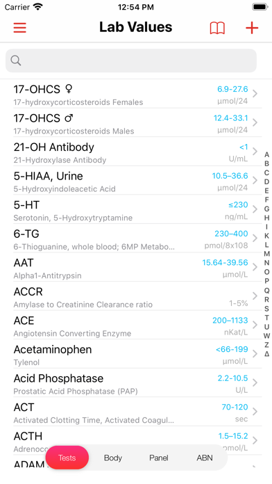 Screenshot #3 pour Lab Values Reference