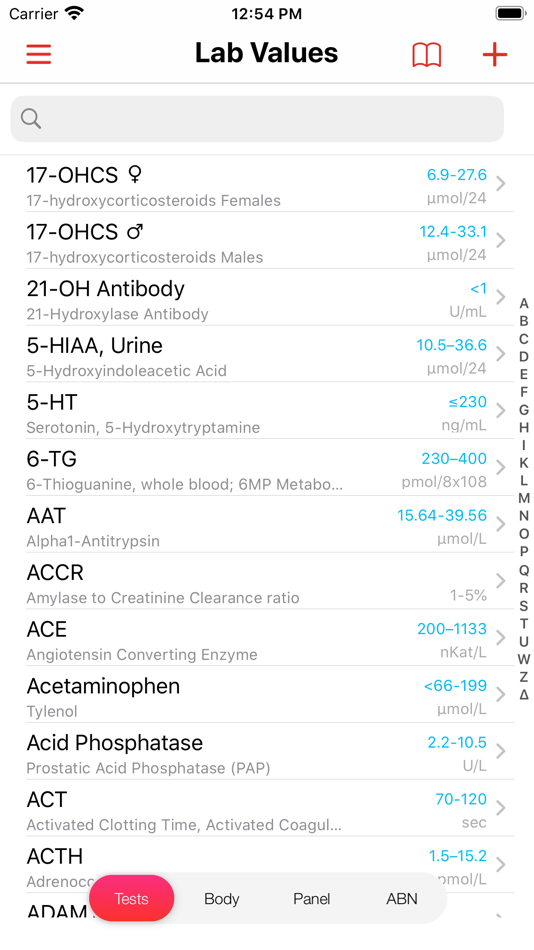 #3. Lab Values Reference (iOS) 由: Imago AI LLC