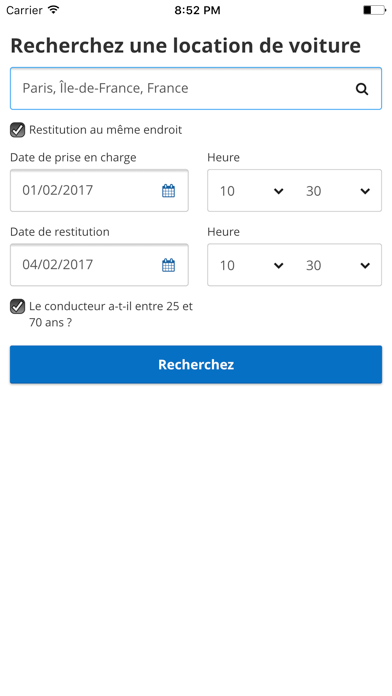 Screenshot #1 pour Location Voiture: Trouvez Les Meilleur Prix