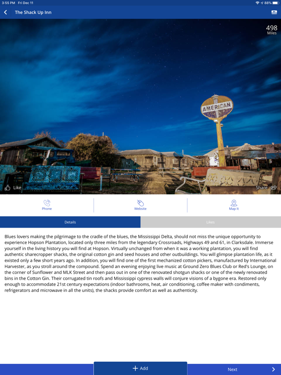 Visit Clarksdale iPad screenshot 5 - Travel app