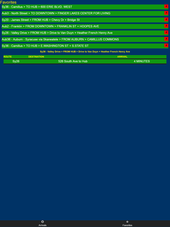 Central NY Centro Bus Tracker iPad screenshot