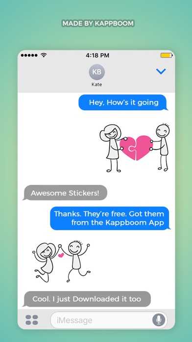 Stick-Figure Couple Stickersのおすすめ画像3