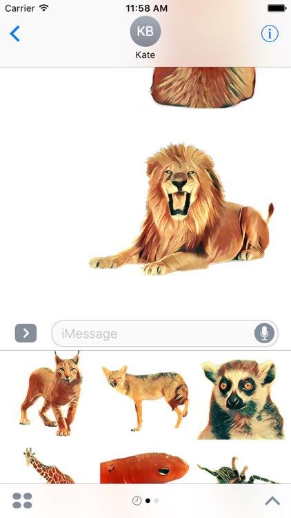 Animals Collection Stickers for iMessage screenshot-4