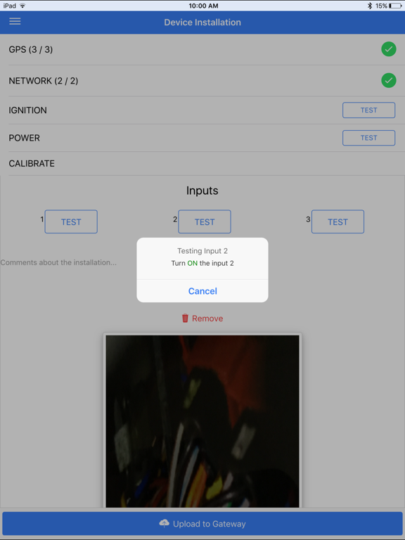 SyrusBT Interface iPad screenshot