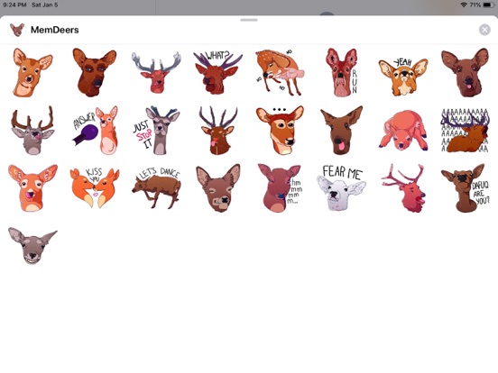 Screenshot #4 pour Deer Emoji Funny Stickers