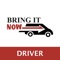 App description - Bring It Now is the mobile app that instantly helps move, haul and deliver your items locally with driver pros minutes away
