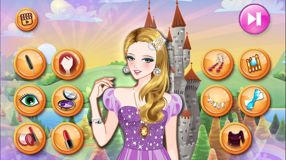 Purple Sky: Cinderella Makeup. Dressup a princess - 1.1 - (iOS)
