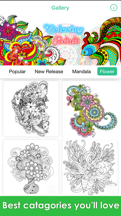 Screenshot #1 pour Coloring Me : Coloring Book for Adults