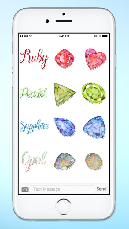 Birthstones Gems and Crystals Sticker Pack screenshot-4