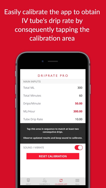 Drip Rate Calculator - Infusion with IV sync sound
