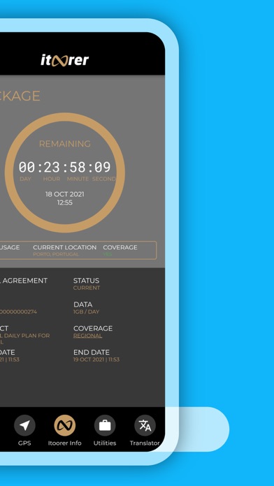 Itoorer eSIM Travel App Screenshot
