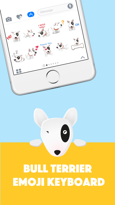 How to cancel & delete Bull Terrier Emoji Keyboard from iphone & ipad 1