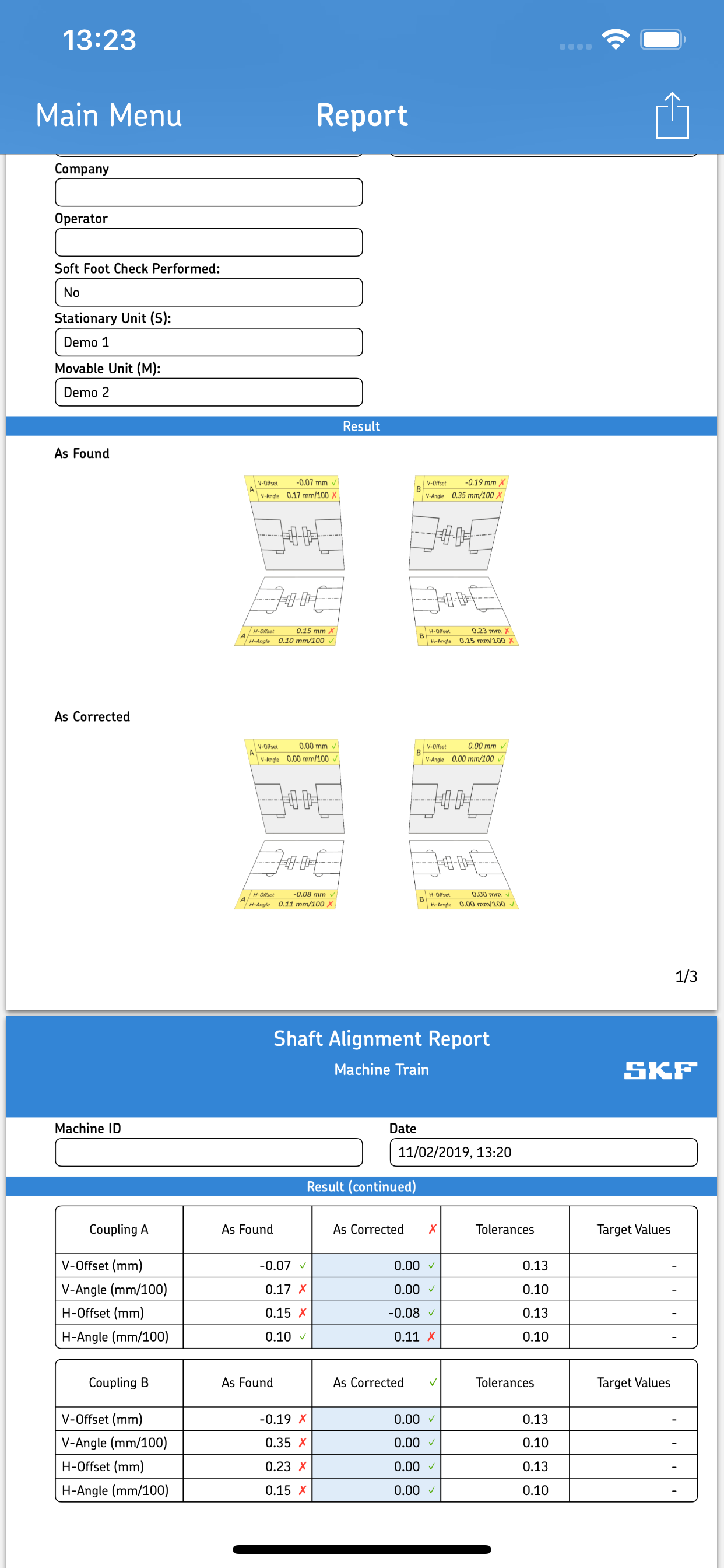 SKF Machine train alignment
