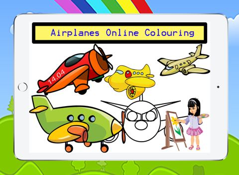 Painting Games for Kids - Aeroplane Coloring Pages Entertainment