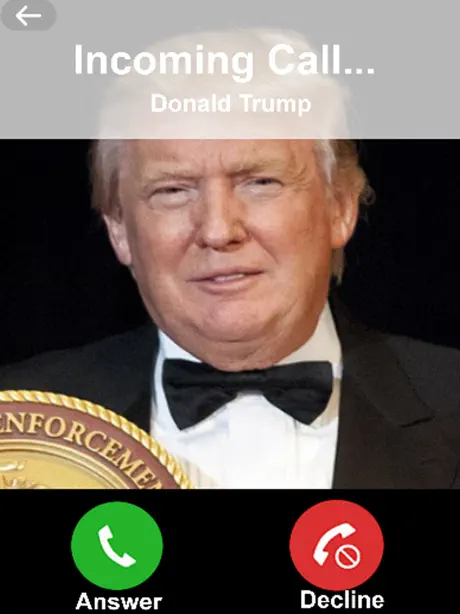 A Call From Donald Trump : Fake Phone Call