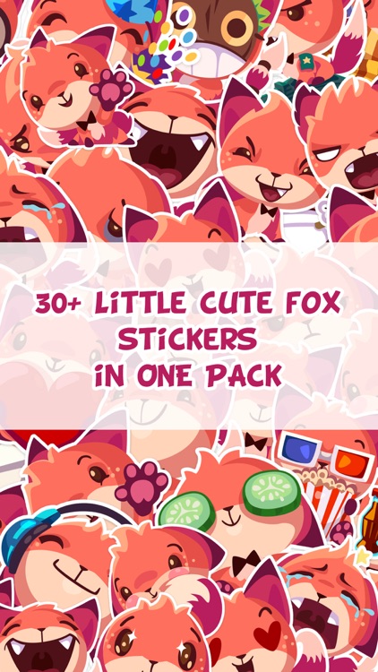 Little Cute Fox Stickers Pack for iMessage