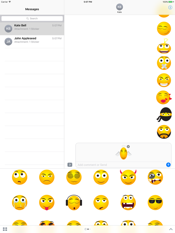 Emoji & Emoticons Stickers For iMessageのおすすめ画像2