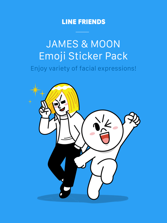 Screenshot #4 pour JAMES & MOON Emoji Stickers - LINE FRIENDS