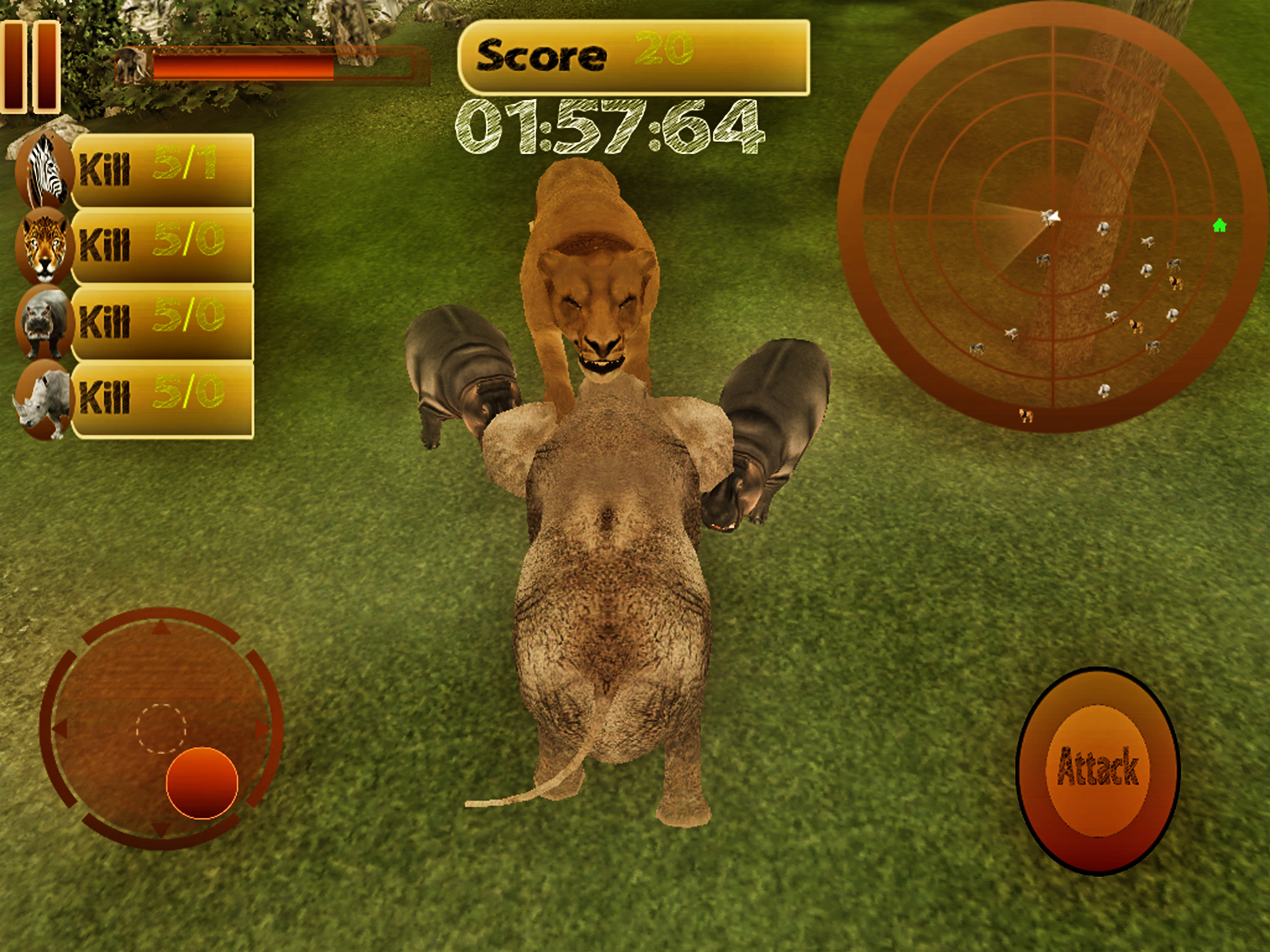 Jungle Animals Attack-Elephant Simulator Game screenshot 5