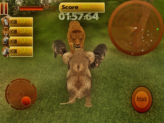 Jungle Animals Attack-Elephant Simulator Game iPad screenshot