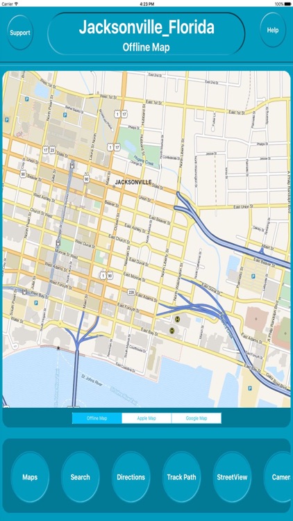 Jacksonville Florida Offline City Maps Navigation
