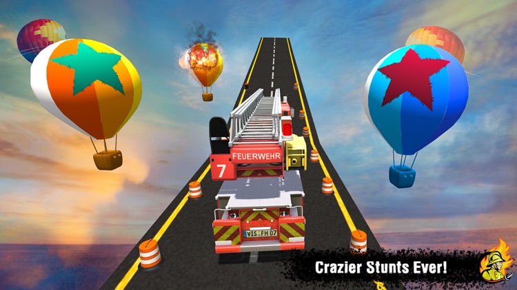 Fire Truck Stunt Racing Games