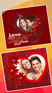 valentine's day love cards - romantic photo frame iphone screenshot 2