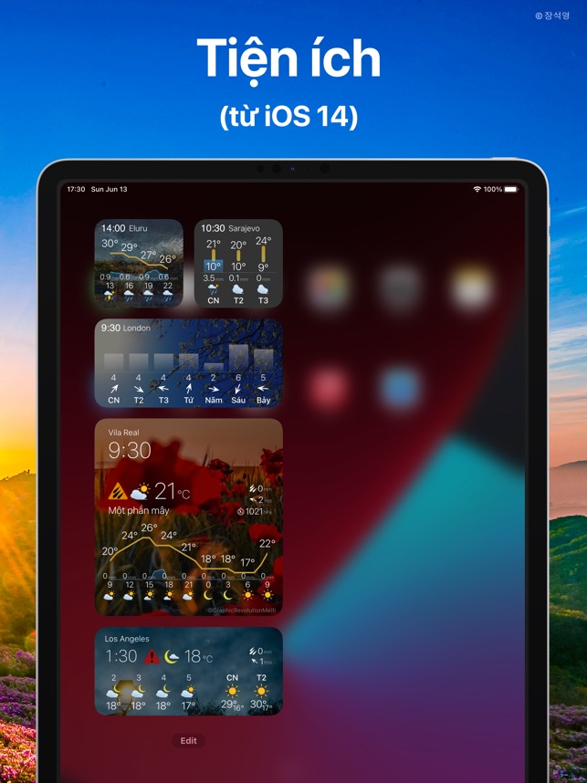 Thời tiết và Widget - Weawow